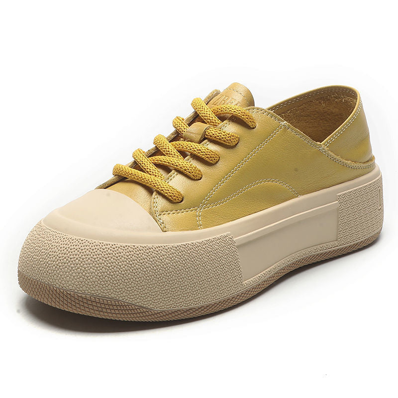 Thick Bottom All-matching Spring And Summer Flat Soft Bottom Not Tired Feet Wear Biscuits Pumps Casual Sneakers For Women