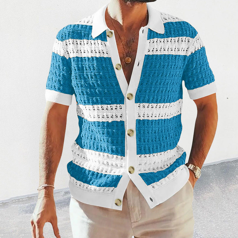 Summer Luxury Fashion New Knitted Shirt Men&