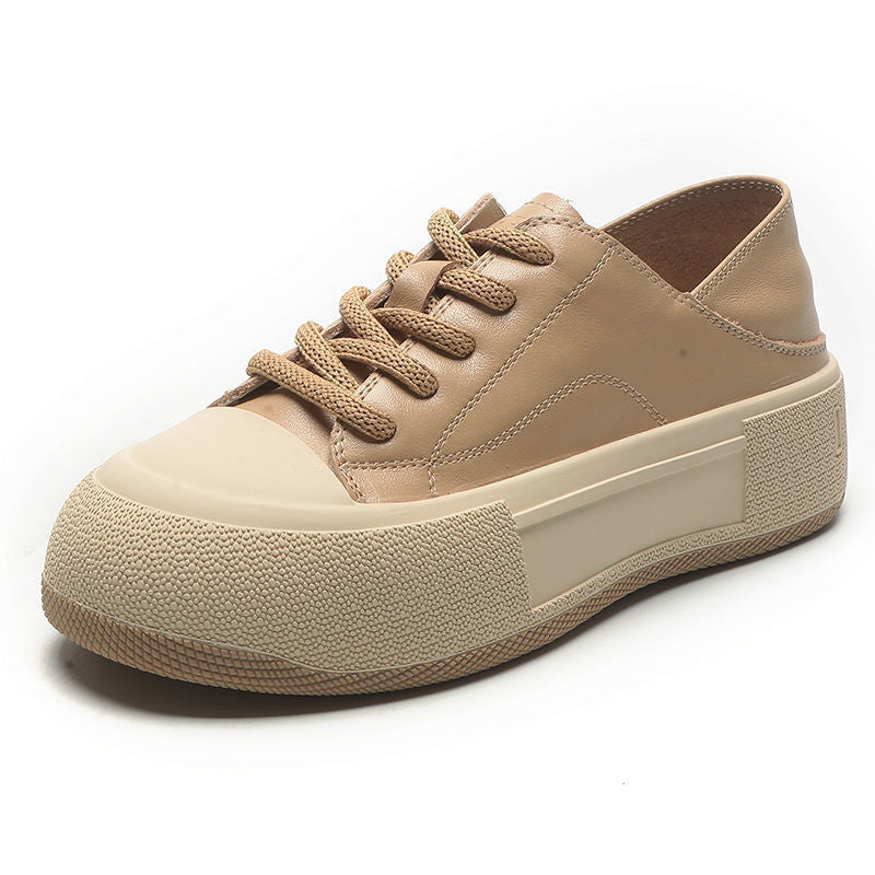 Thick Bottom All-matching Spring And Summer Flat Soft Bottom Not Tired Feet Wear Biscuits Pumps Casual Sneakers For Women