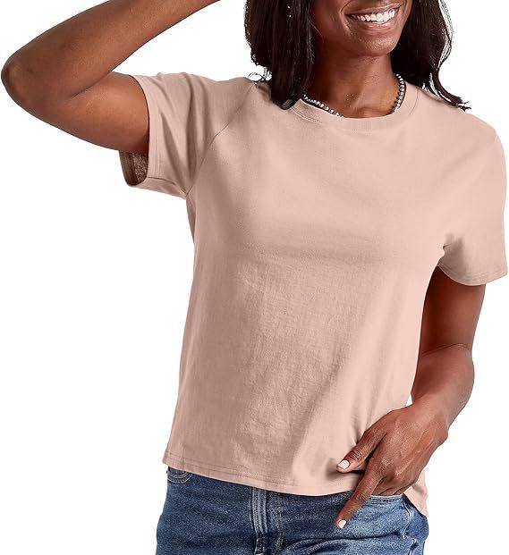 Loose Solid Color Short Sleeve Women&