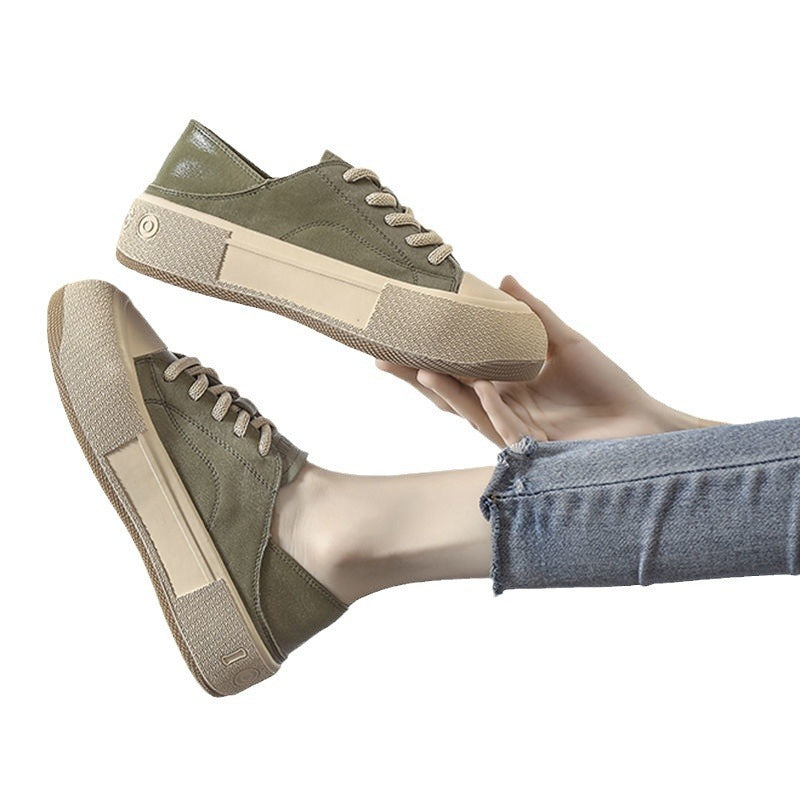 Thick Bottom All-matching Spring And Summer Flat Soft Bottom Not Tired Feet Wear Biscuits Pumps Casual Sneakers For Women