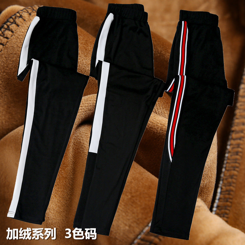 autumn and winter new style, cashmere and thick sports trousers, women&
