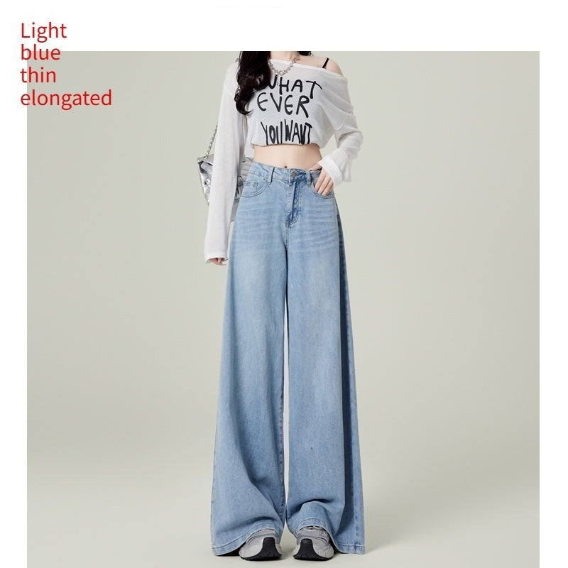 Retro Deep Blue Wide Leg Jeans