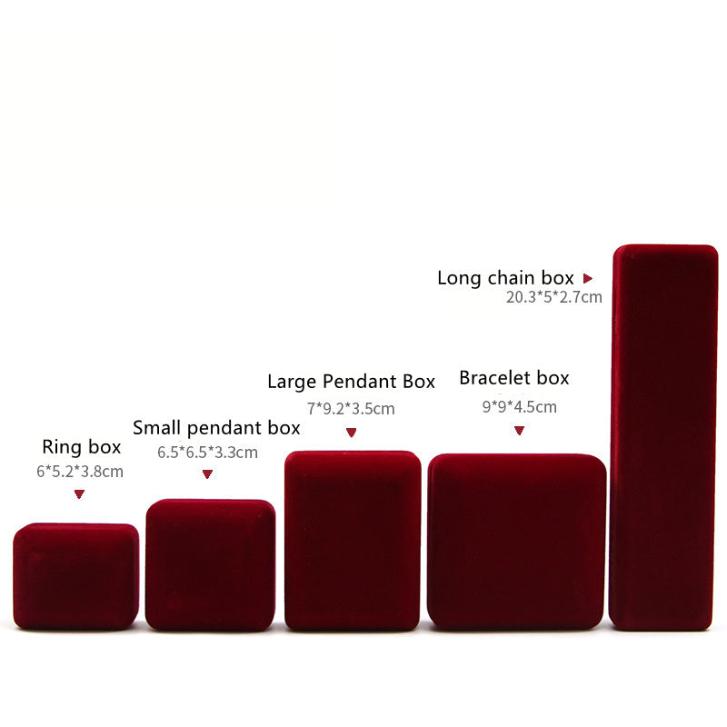 High Grade Velvet Covered Iron Box LED Jewelry Box With Light Ring Pendant Bracelet Box Jewelry Packaging Box
