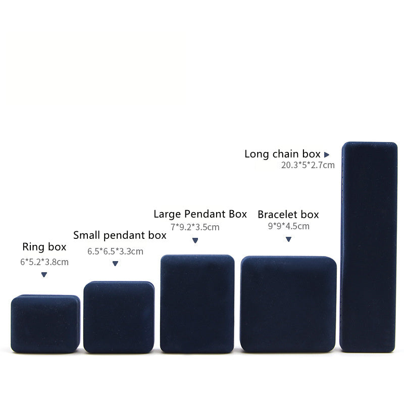 High Grade Velvet Covered Iron Box LED Jewelry Box With Light Ring Pendant Bracelet Box Jewelry Packaging Box
