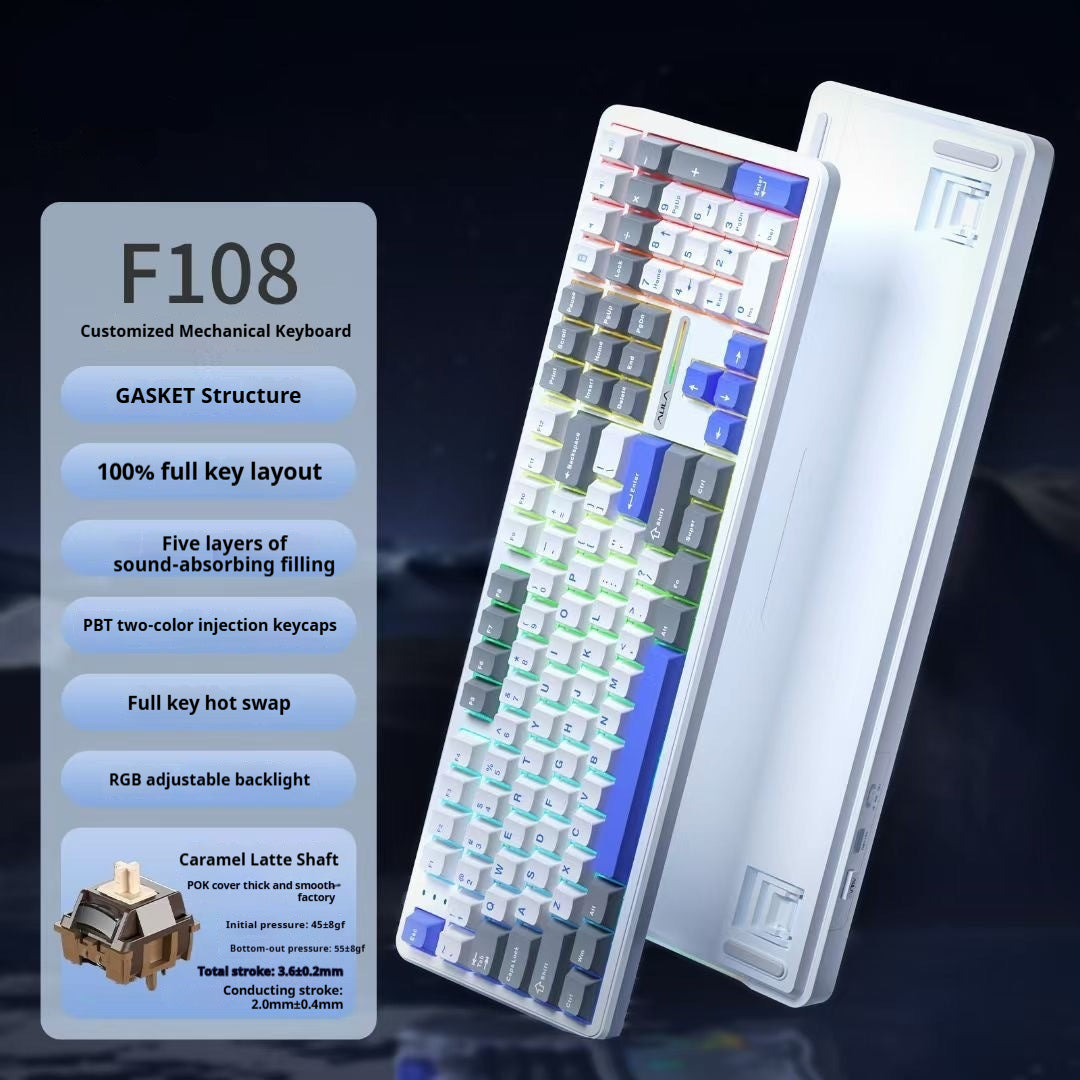 Tarantula F108pro Wireless Bluetooth Three-model Customized Mechanical Keyboard
