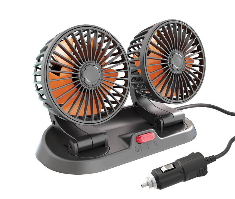 Creative Car Rotatable F410 Double Head Folding Fan