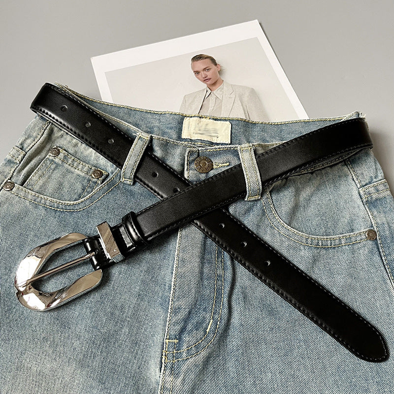 Personality Retro Metal Buckle Women&
