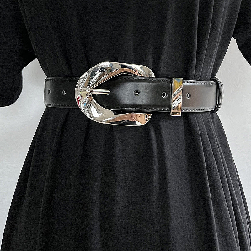 Personality Retro Metal Buckle Women&