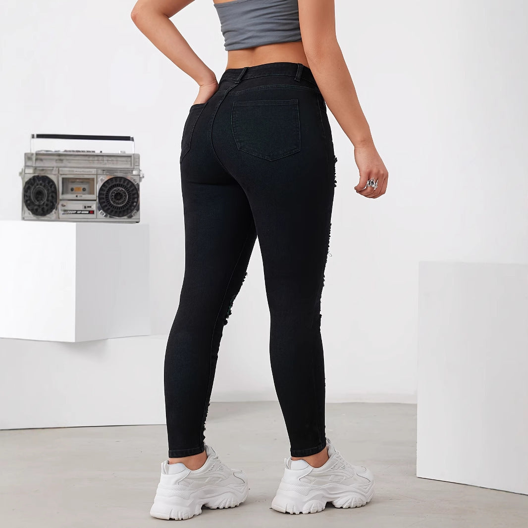 Slim Fit Skinny Hip Hop Stretch Women&