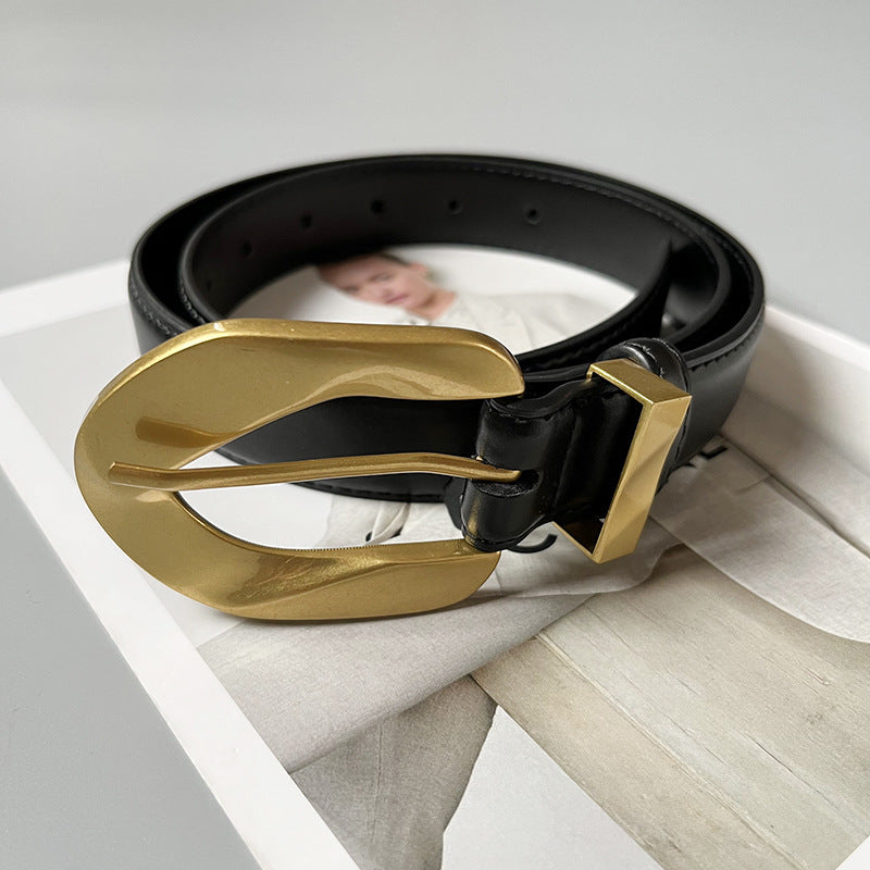 Personality Retro Metal Buckle Women&
