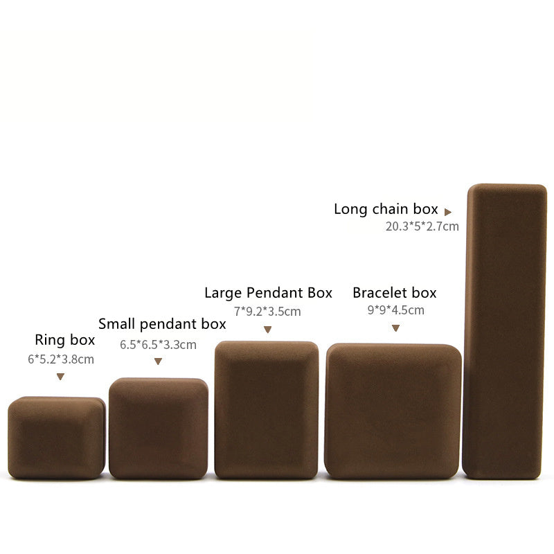 High Grade Velvet Covered Iron Box LED Jewelry Box With Light Ring Pendant Bracelet Box Jewelry Packaging Box
