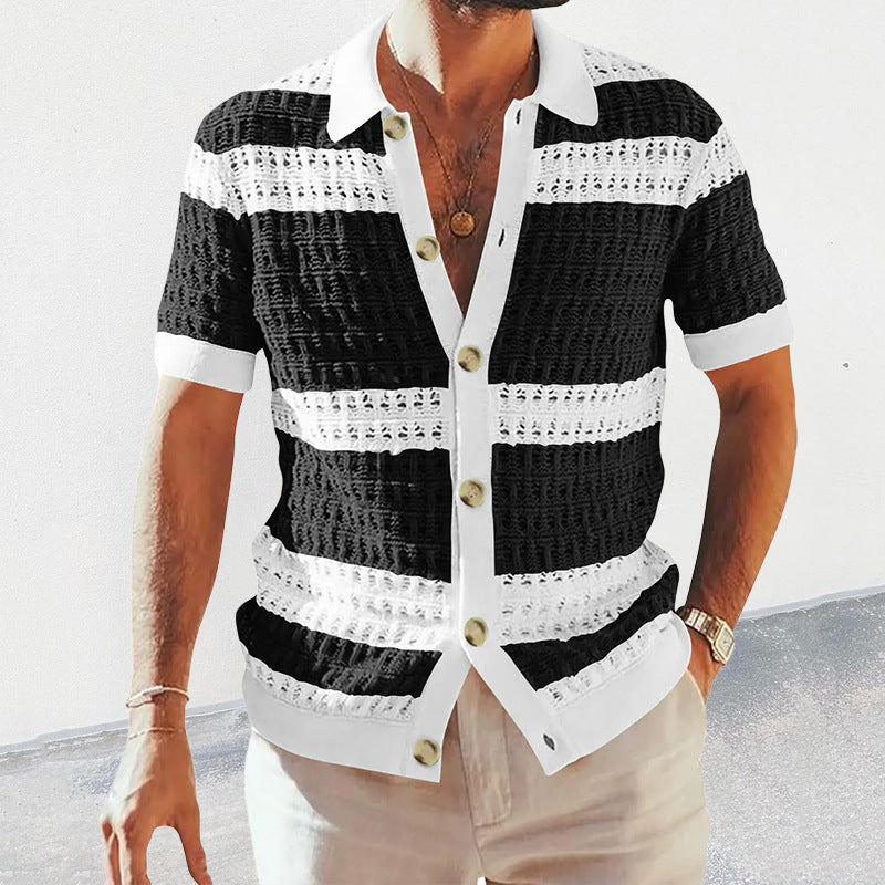 Summer Luxury Fashion New Knitted Shirt Men&