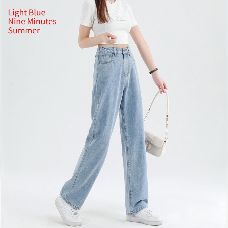 Summer Thin High Waisted Plus Size Wide Leg Pants