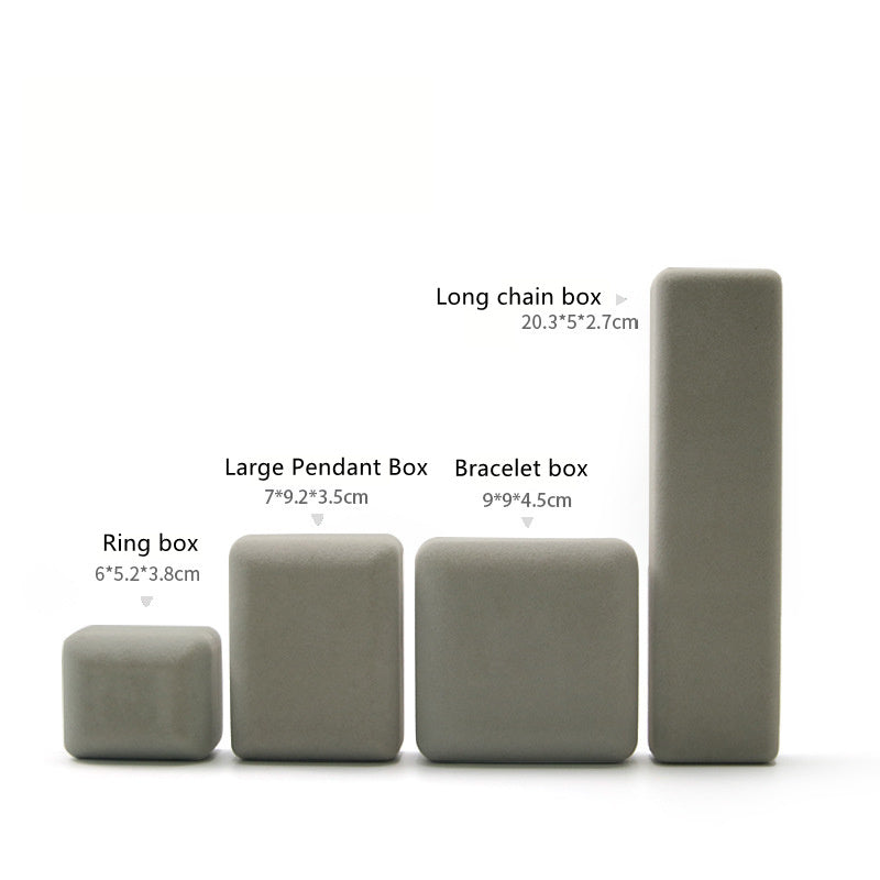 High Grade Velvet Covered Iron Box LED Jewelry Box With Light Ring Pendant Bracelet Box Jewelry Packaging Box