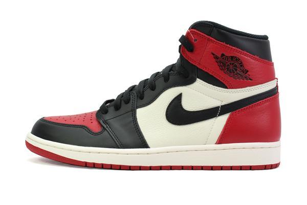 NIKE - AIR JORDAN RETRO 1 HIGH ‘BRED TOE’ RED