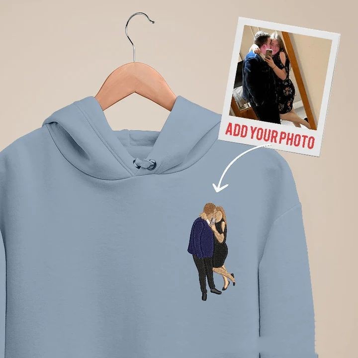 Colorful Embroidered Hoodies For Couples And  Families