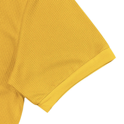 Waffle Short Sleeve Polo Shirt Men&