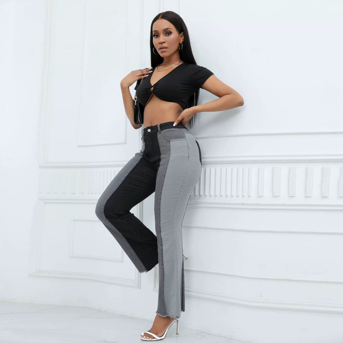 Bell-bottoms Wide-leg Stretch Women&