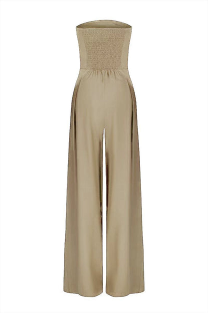 Loose Tube-top Jumpsuit Ins Fashion Backless Wide Leg Long Pants Overalls Women&