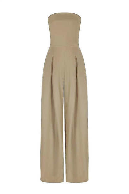 Loose Tube-top Jumpsuit Ins Fashion Backless Wide Leg Long Pants Overalls Women&