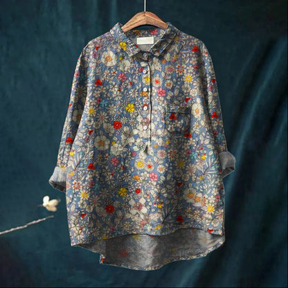 New Leisure Vacation Animal Print Hawaiian Long Sleeved Shirt