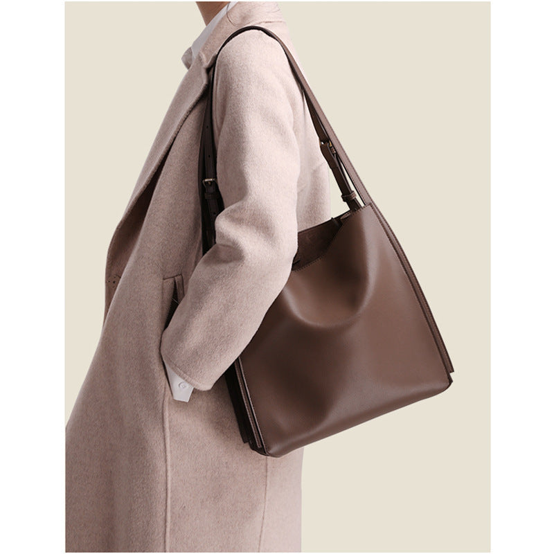 New Genuine Leather Commuter Large Capacity Women&