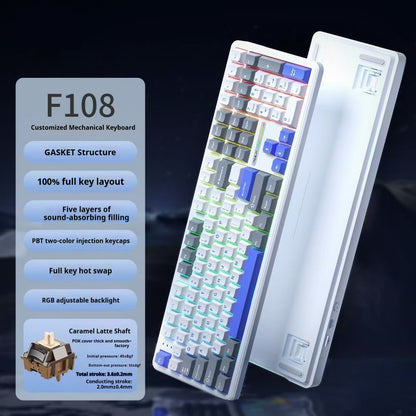Tarantula F108pro Wireless Bluetooth Three-model Customized Mechanical Keyboard