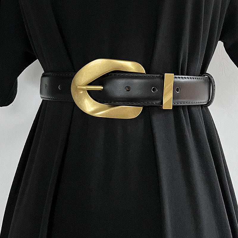 Personality Retro Metal Buckle Women&