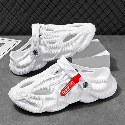 Coconut Slippers Couple Summer Dual-use Closed Toe Beach Hole Shoes