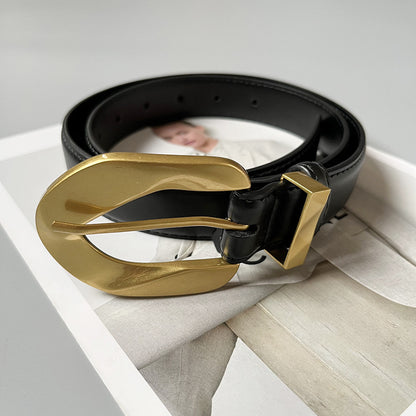 Personality Retro Metal Buckle Women&