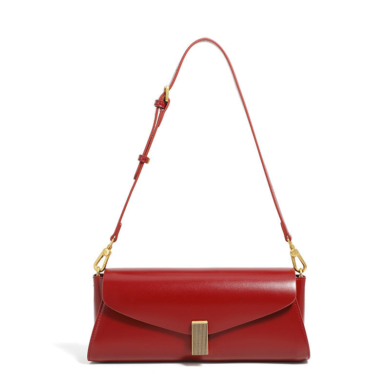 Fashionable All-match Leather Shoulder Women&