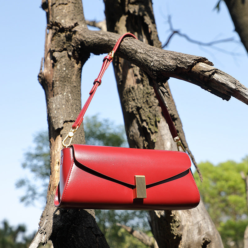Fashionable All-match Leather Shoulder Women&