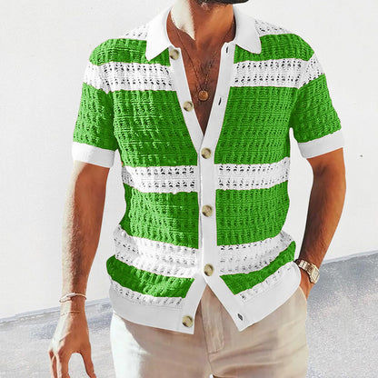 Summer Luxury Fashion New Knitted Shirt Men&